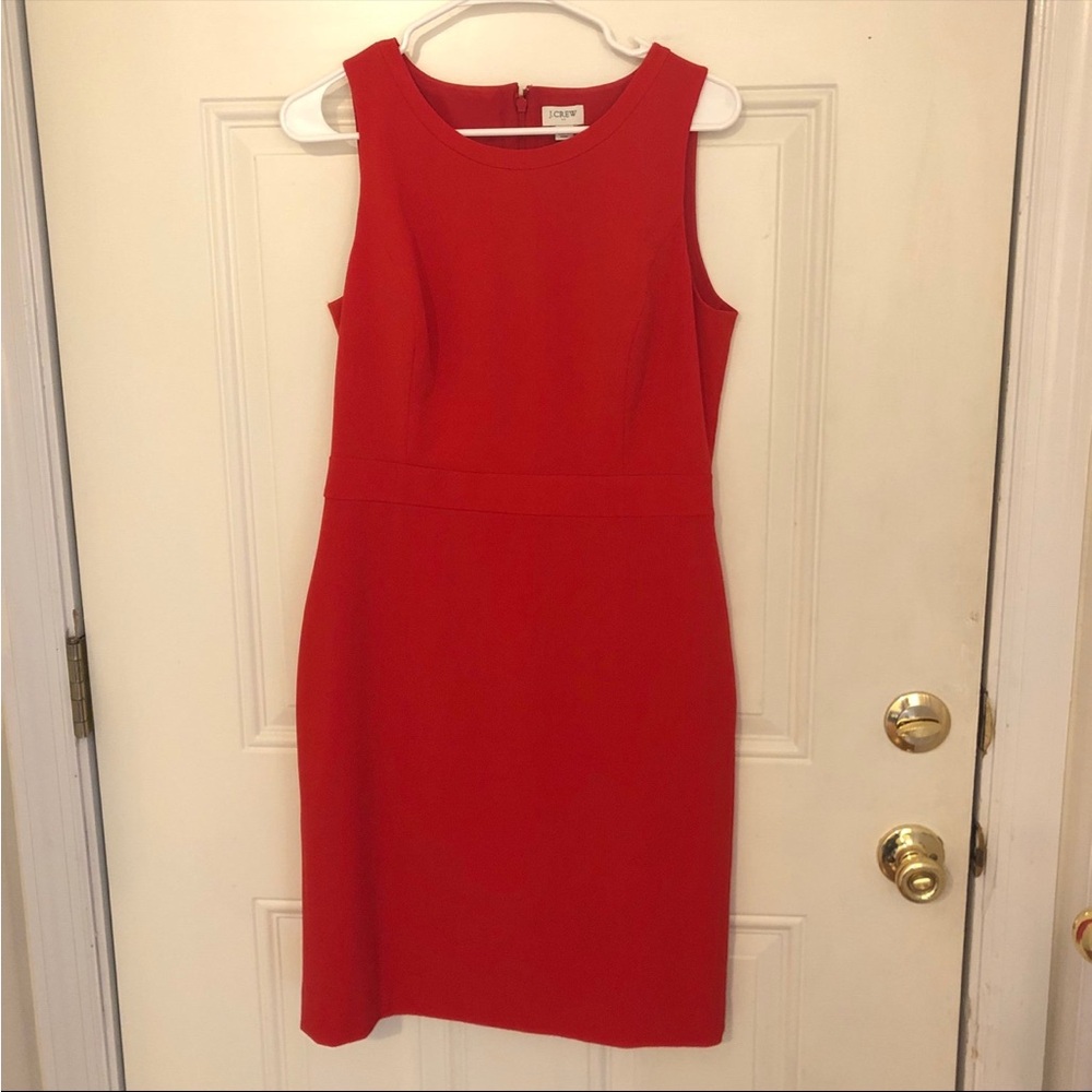 NWT J. Crew Vibrant Red Work Dress